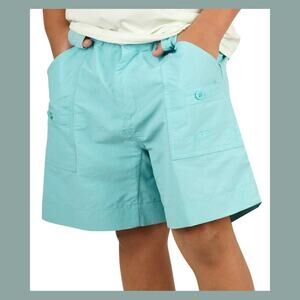 AFTCO Original Fishing Nylon Short In Pastel Turquoise Child Size 20(XS)